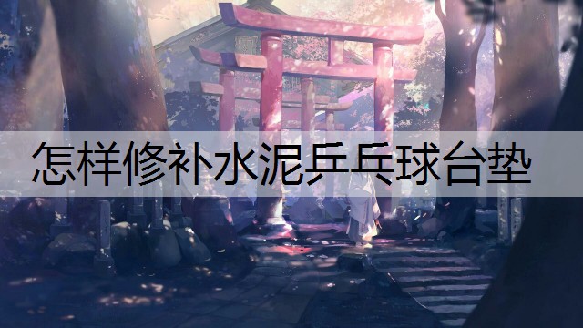 怎样修补水泥乒乓球台垫